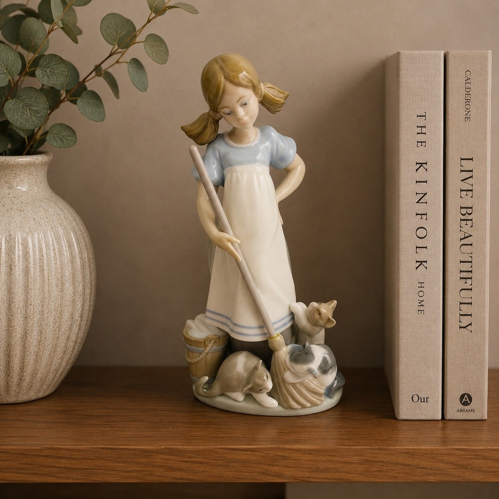 Lladro Figurine "Playful Kittens" 5232 Porcelain Spain 1983 Retired